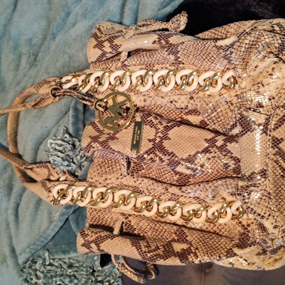Python Snakeskin Michael Kors hobo bag